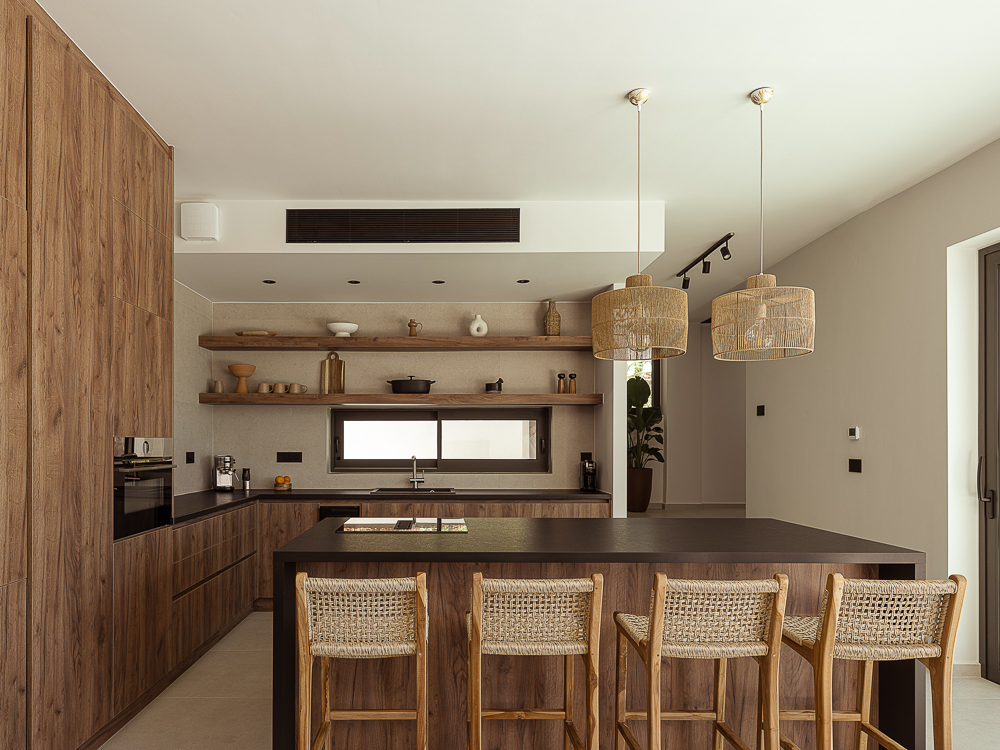 Kitchen island and stools